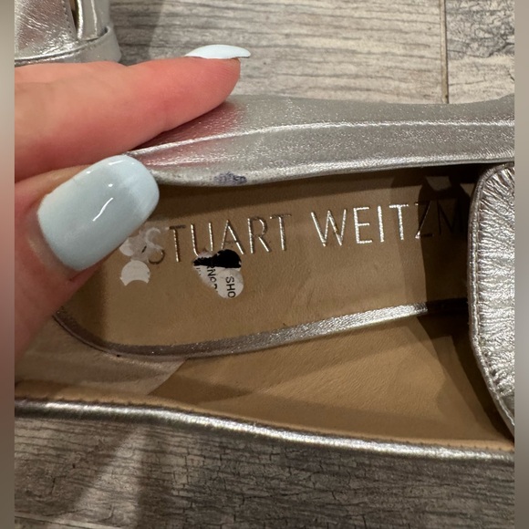 Stuart Weitzman silver crystal buckle heels - Picture 8 of 8